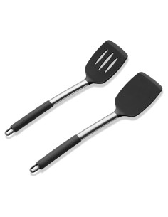 Juego de Espátulas de Silicona E-far 2 Piezas Antiadherentes