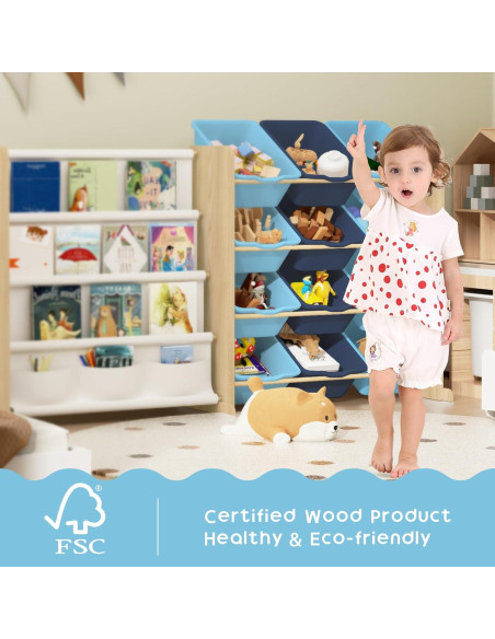 Organizador de Juguetes EXPERLAM con 12 Contenedores y 4 Estantes Organizador de Juguetes EXPERLAM con 12 Contenedores y 4 Estantes