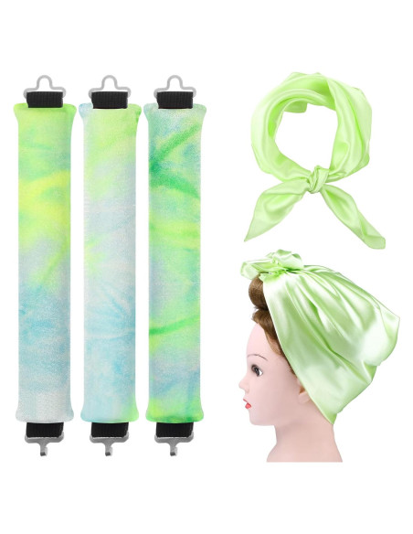 Set de Rulos Sin Calor Obeoby Jumbo con Bufanda de Seda