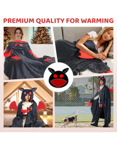 Manta con Capucha Mothman Mewaii para Adultos 157.5x132 cm 2