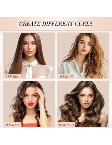 Set de Rulos Sin Calor Obeoby Jumbo con Bufanda de Seda