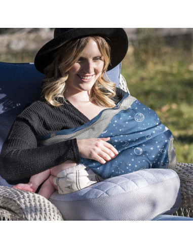 Funda Multiuso Boppy 4 y Más Azul Cielo Estrellado UPF 50+