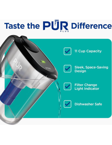 Jarra de Agua PUR Plus 11 Tazas con Filtro Reductor de Plomo
