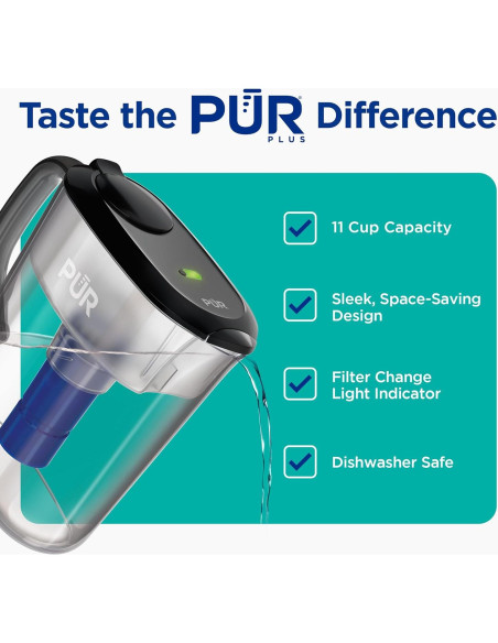Jarra de Agua PUR Plus 11 Tazas con Filtro Reductor de Plomo