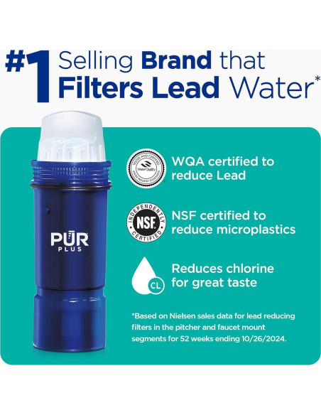 Jarra de Agua PUR Plus 11 Tazas con Filtro Reductor de Plomo