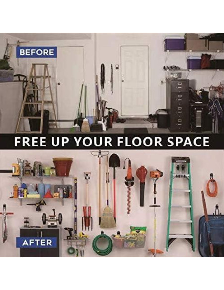 Ganchos de Garaje SMARTOLOGY 19 cm Paquete de 4 Soportes Ganchos de Garaje SMARTOLOGY 19 cm Paquete de 4 Soportes