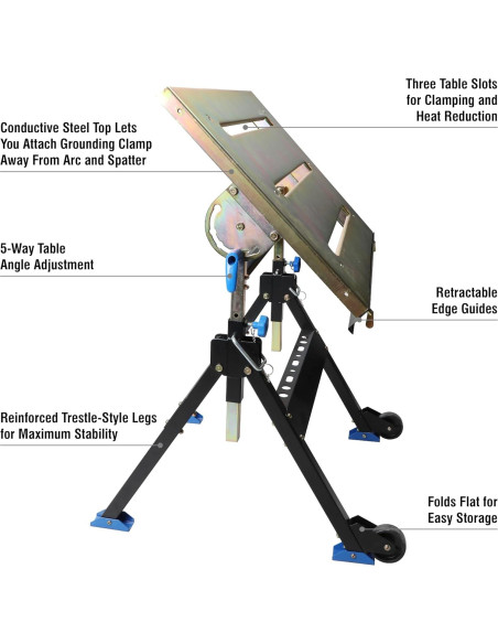 Mesa de Soldadura Ajustable Olympia Tools 76.2x50.8cm Portátil