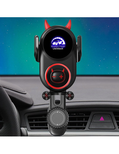 Soporte de Cargador Inalámbrico para Auto Litchitech Demonio