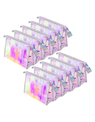 10PCS Bolsa de Maquillaje Iridiscente Zwish 22.4x16cm