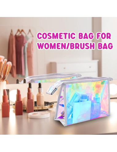 10PCS Bolsa de Maquillaje Iridiscente Zwish 22.4x16cm
