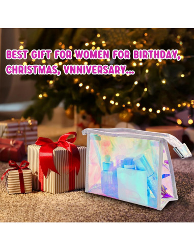 10PCS Bolsa de Maquillaje Iridiscente Zwish 22.4x16cm