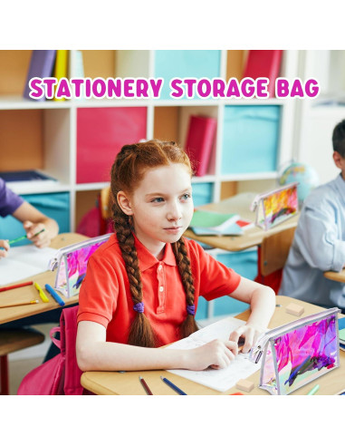 10PCS Bolsa de Maquillaje Iridiscente Zwish 22.4x16cm