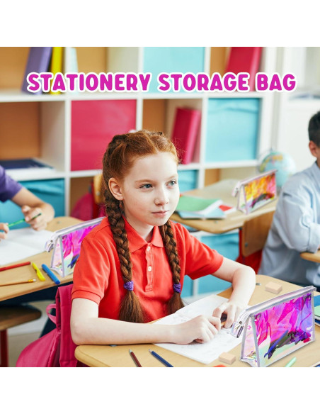 10PCS Bolsa de Maquillaje Iridiscente Zwish 22.4x16cm 10PCS Bolsa de Maquillaje Iridiscente Zwish 22.4x16cm