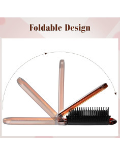 Cepillo de Pelo Plegable Nuenen 4 Pcs con Espejo Carey's 2