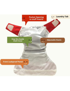 Pañal de Tela Reutilizable KaWaii Baby HD3 Talla Única 3.6-16.3 kg 2