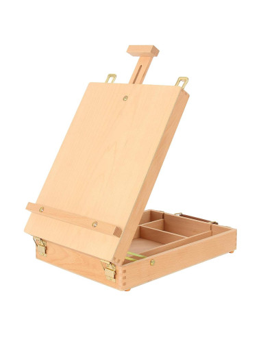 Caja de Pintura Kuyal de Madera Haya con Caballete Ajustable