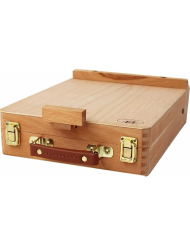 Caja de Pintura Kuyal de Madera Haya con Caballete Ajustable