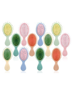 Mini Cepillo Desenredante de Viaje Goiio - 12 Piezas Multicolor