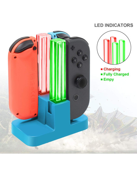 Base de Carga FastSnail para Joy-Con Nintendo Switch Azul