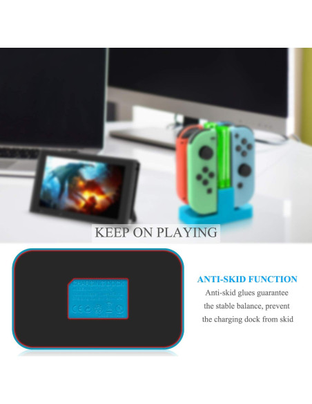 Base de Carga FastSnail para Joy-Con Nintendo Switch Azul