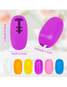 Cubiertas de Cepillo de Dientes Hooqict 6 Piezas Silicona 2