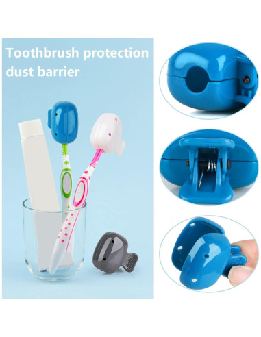 6 Tapas Protectores de Cepillo de Dientes Waenerec - Viaje