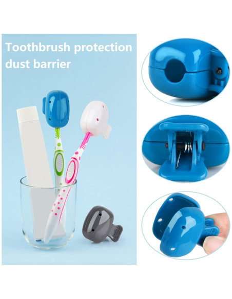 6 Tapas Protectores de Cepillo de Dientes Waenerec - Viaje