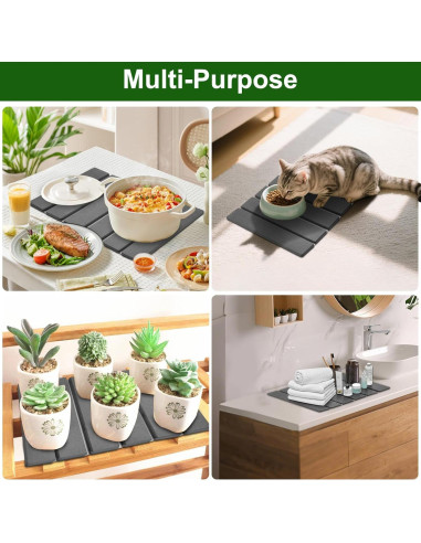 Alfombrilla de Secado de Platos Wishfly 40.6x30.5cm Diatomita