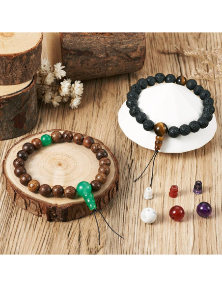 12 Conjuntos Perlas Guru de Gemas Naturales PH PandaHall 10mm