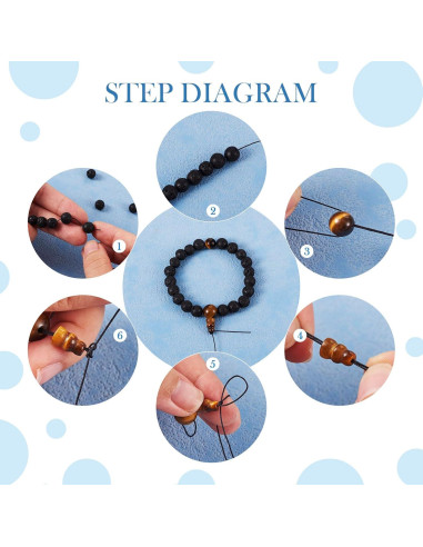 12 Conjuntos Perlas Guru de Gemas Naturales PH PandaHall 10mm