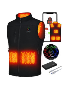 Chaleco Térmico DOACE Eléctrico Unisex Control App 8 Zonas