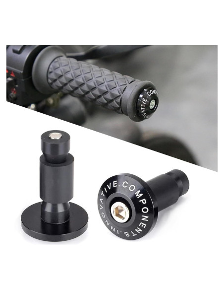 2 Tapones de Extremo de Manillar Jewkot 7/8" Negro