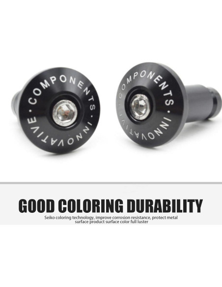 2 Tapones de Extremo de Manillar Jewkot 7/8" Negro