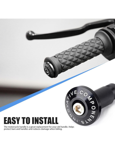 2 Tapones de Extremo de Manillar Jewkot 7/8" Negro