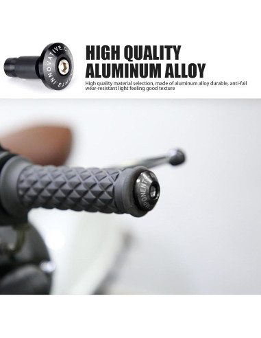 2 Tapones de Extremo de Manillar Jewkot 7/8" Negro