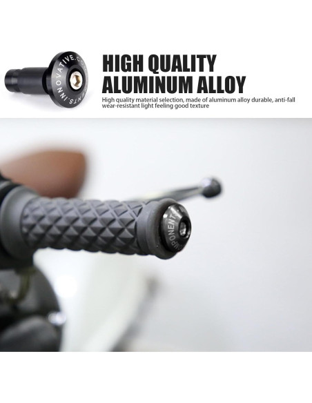 2 Tapones de Extremo de Manillar Jewkot 7/8" Negro