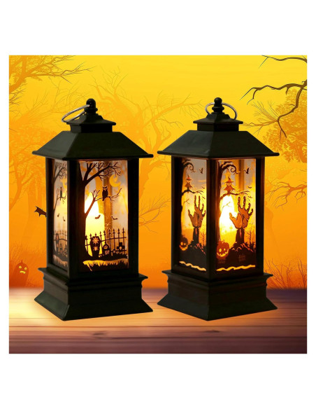 2 Linternas Decorativas de Halloween Hying 13 cm con Luz
