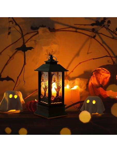2 Linternas Decorativas de Halloween Hying 13 cm con Luz