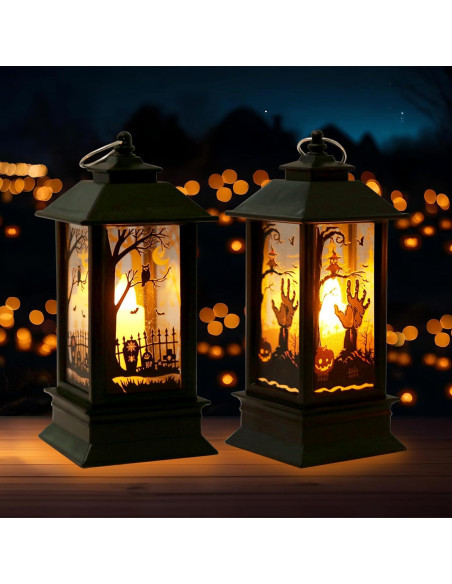 2 Linternas Decorativas de Halloween Hying 13 cm con Luz