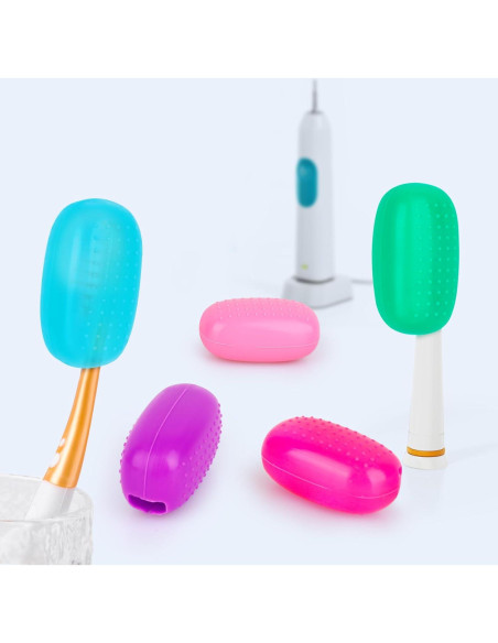 Cubiertas de Cabeza de Cepillo de Dientes Hxezoc - 6 Piezas Silicona