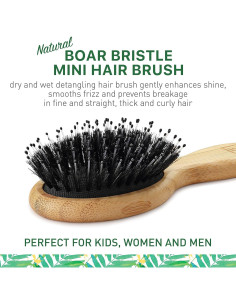 Cepillo Desenredante Zollo de Cerdas de Jabalí Natural Mini 2