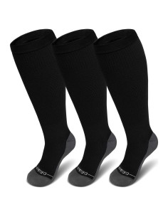 Calcetines de Compresión Talla Grande CaiDieNu Negro 20-30 mmHg