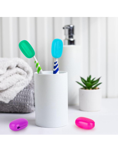 Cubiertas de Cabeza de Cepillo de Dientes Hxezoc - 6 Piezas Silicona