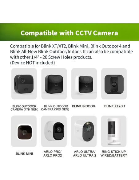 Paquete de 2 Soportes Magnéticos para Blink Outdoor 4 y Mini