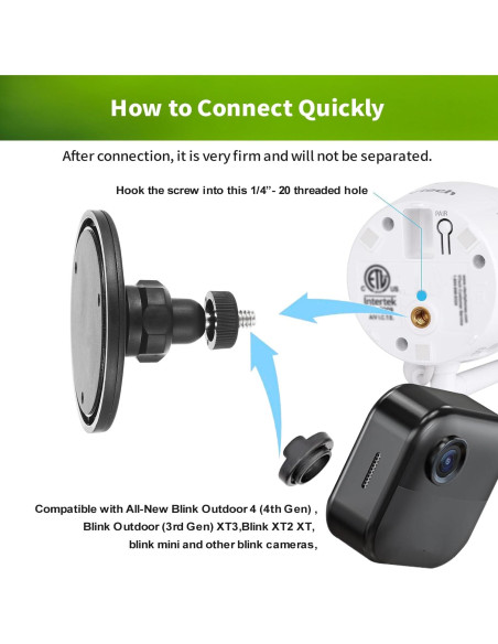 Paquete de 2 Soportes Magnéticos para Blink Outdoor 4 y Mini