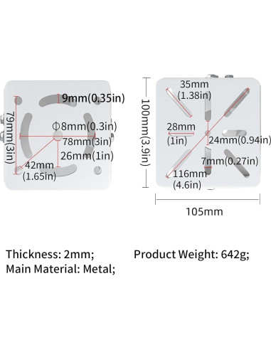 Soporte Universal ZT-NET para Cámara de Seguridad Ajustable 3 Ejes