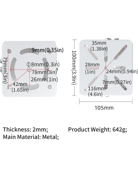 Soporte Universal ZT-NET para Cámara de Seguridad Ajustable 3 Ejes