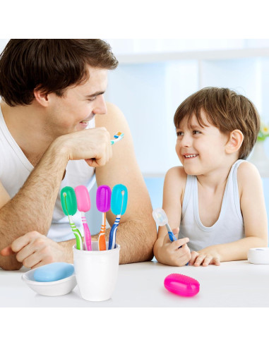 Cubiertas de Cabeza de Cepillo de Dientes Hxezoc - 6 Piezas Silicona