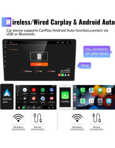 Estéreo de Coche CAMECHO Android 13 2GB 64GB para Hyundai Tucson IX35 2010-2015 2