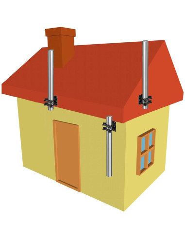 Kit de Montaje en Poste UVKDEENK - 4 Soportes para Antena 6.78 cm